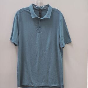 Lululemon Athletica Green Polo Shirt Sz L